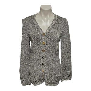 Doncaster Small Marled Button Down V Neck Cardigan